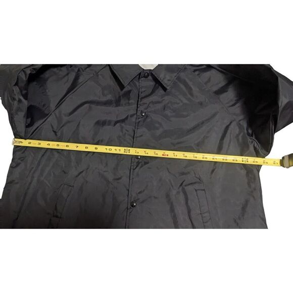 Soffe XL Blank Black Lined Snap Windbreaker Breakaway Track‎ Jacket Vintage 80s - Picture 3 of 4